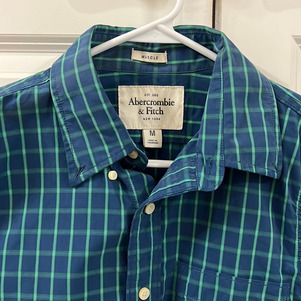 Abercrombie & Fitch Blue Green shirt M